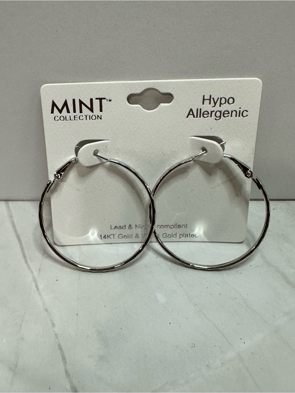 Mint Silver Hoop Earrings